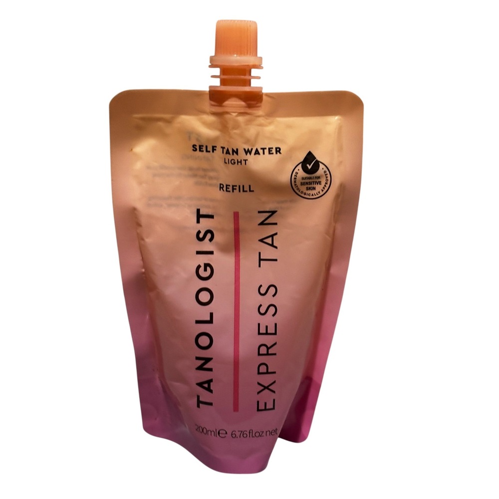 Tanologist Express Tan Self Tan Water Refill Light 200ml 6.76fl.oz Vegan Pouch